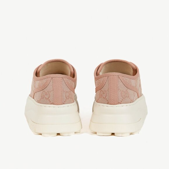 Gucci Pink New Canvas GG Monogram Platform Sneakers - Picture 3 of 11